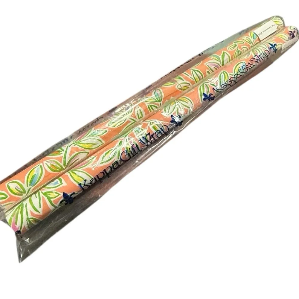 VTG 70s Cottage Core Shabby Chic Whimsical Floral Pastel‎ Gift Wrap Paper LOT 2